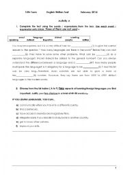 English Worksheet: English in the world