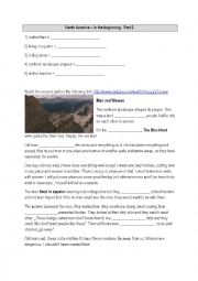 English Worksheet: North America - In the Beginning. Part 2