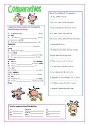 English Worksheet: Comparatives and superlatives