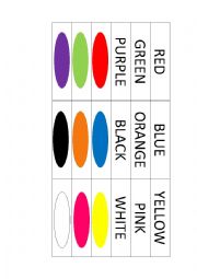 English Worksheet: Colors Memory Game
