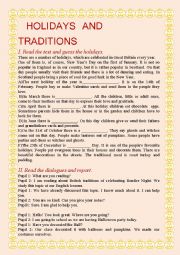 BRITISH HOLIDAYS AND TRADITIONS