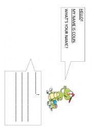 English Worksheet: MY NAME IS