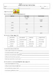 English Worksheet: Present Perfect Paper