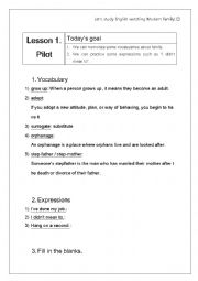 English Worksheet: Modern Family worksheet (1X1) 
