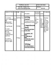 English Worksheet: LESSONPLAN