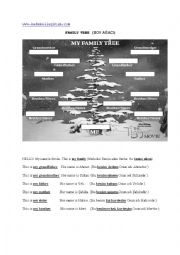 English Worksheet: family tree