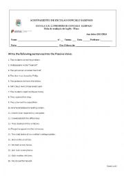 English Worksheet: Passive voice II