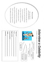 English Worksheet: Celebrity Interview