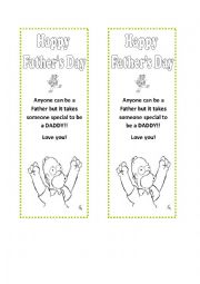 Fathers Day Bookmark