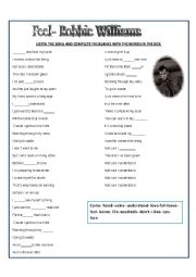 English Worksheet: Feel- Robbie Williams Song