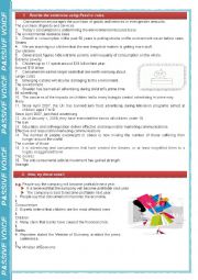 English Worksheet: Passive voice and the Consuming Society