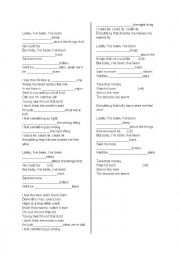 English Worksheet: Counting Stars By One Republic