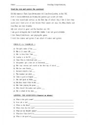 English Worksheet: About Clara