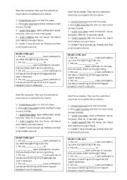 English Worksheet: Modals in the past