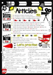 English Worksheet: Articles - guide & practice