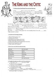 English Worksheet: The King and the Critic