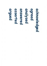 English Worksheet: Alternative words for said