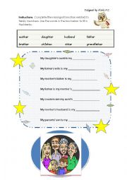 English Worksheet: Family Members