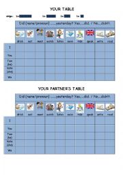 English Worksheet: battleships - past simple