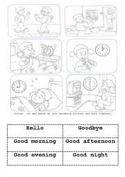 English Worksheet: greetings