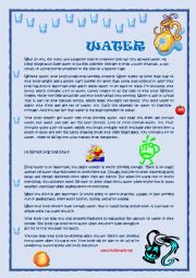 English Worksheet: Water