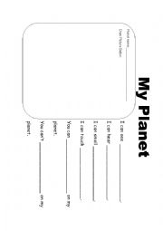 English Worksheet: My Planet