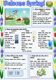 English Worksheet: Welcome Spring!