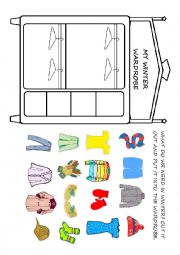 English Worksheet: my winter wardrobe