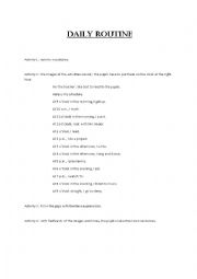 English Worksheet: Daily routine