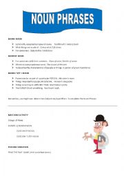 English Worksheet: Noun Phrases