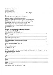 English Worksheet: test past simple