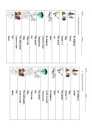 English Worksheet: Free time activities