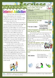 English Worksheet: Internet and other services(End Term2 Test 9th form)3parts: Reading Comprehension+Language+Writing+Key.