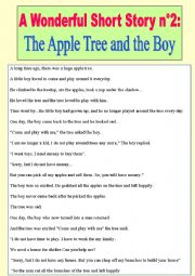 English Worksheet: Reading a short story (2): 