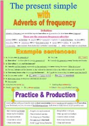 English Worksheet: Adverbs of frequency & the present simple (how often ... ? )  + some wonderful practice (a speaking acitivity )