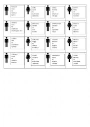 English Worksheet: find the person
