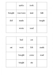 Irregular Verbs - BINGO