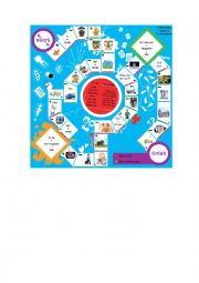 English Worksheet: Verb To Be board game