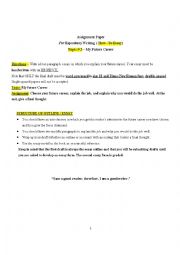 English Worksheet: Expository writing: How To (Choosing a Future Career)