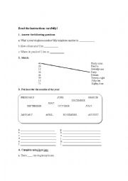 English Worksheet: Test 