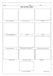 English Worksheet: Draw our class routine