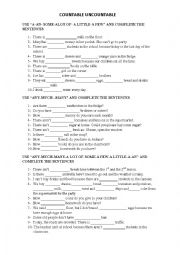 English Worksheet: Countable Uncountable