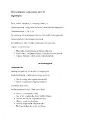English Worksheet: The worlds first megalopolis