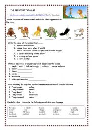 English Worksheet: Video Session: The greatest Treasure