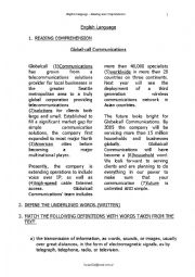 Reading : Global Communication