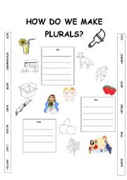 English Worksheet: PLURALS