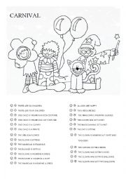 English Worksheet: CARNIVAL