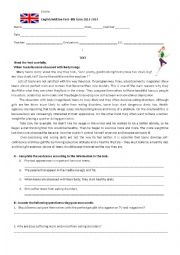 English Worksheet: Test- 8th