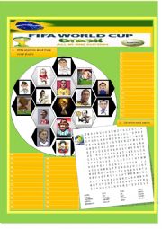 English Worksheet: world cup players