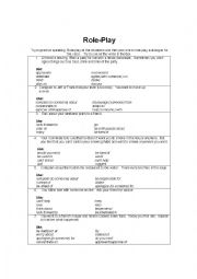 English Worksheet: Gerund Role Play